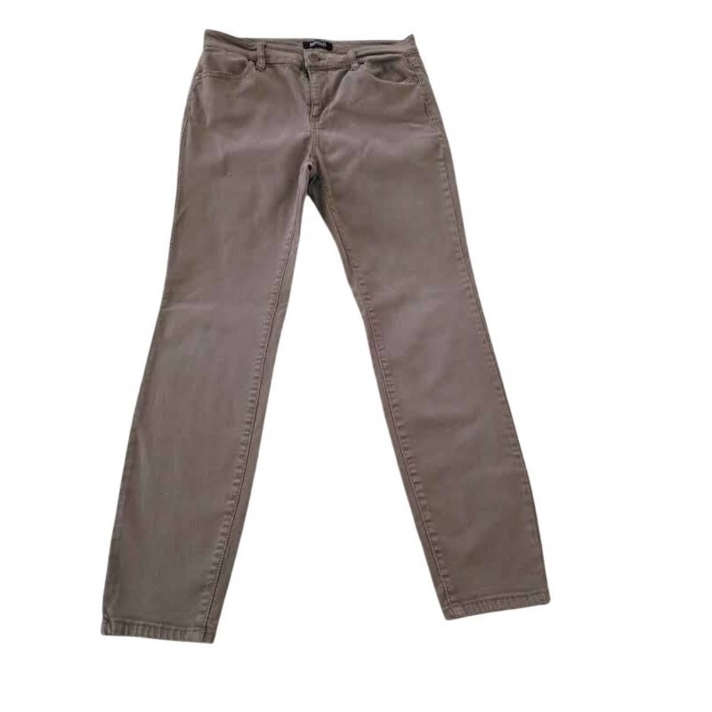 Buffalo David‎ Bitton Soft Skinny Pants Taupe Brown Stretch Sz 6/28x27 Mid Rise